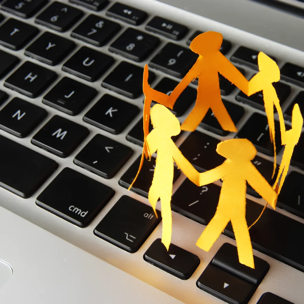 An image showing an online ministry dedicated to reconnecting people with faith and community.